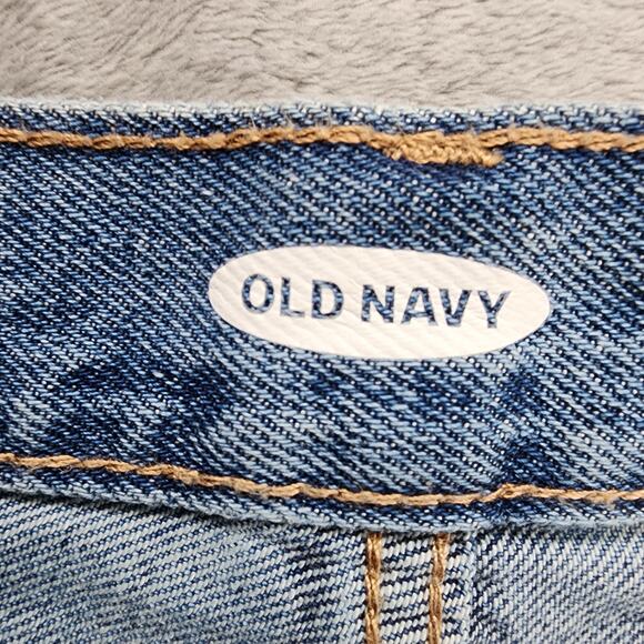 NEW Old Navy Shorts Womens 10 Blue Distressed High Rise Straight Cut Off Denim - Picture 5 of 12